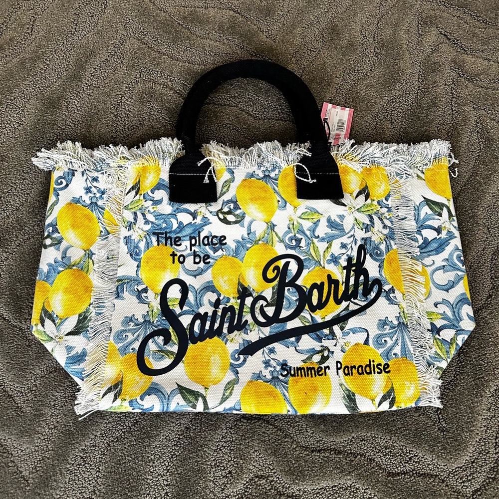 Lemon Print Tote Bag